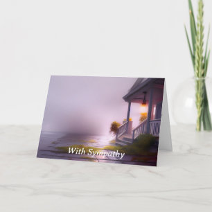 Misty Morning Front Porch Customisable Sympathy Card