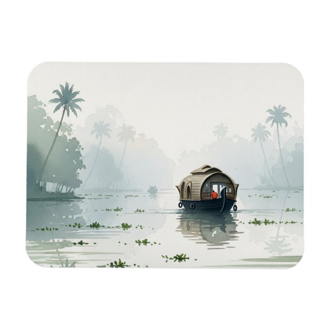 Misty Morning in Kerala India Magnet (Horizontal)