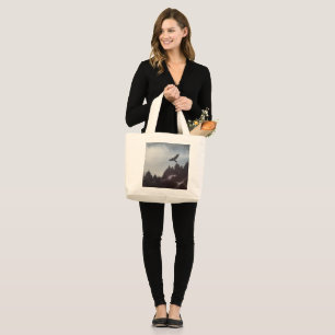 Misty Morning in the Mountains Large Tote Bag