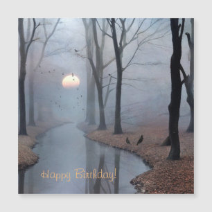 Misty Morning Magnetic Birthday Card