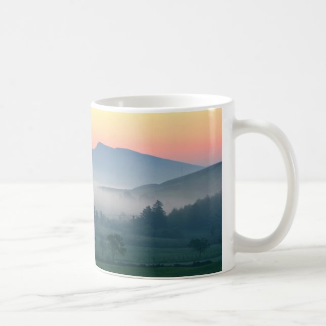 Misty morning on Hadrians Wall Coffee Mug (Right)