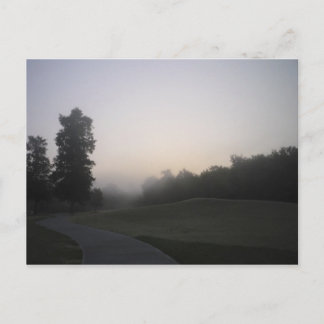 Misty Morning Path Postcard