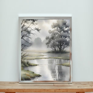 Misty Morning River Photo Print
