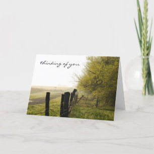 Misty Morning Thinking of You Greeting Card