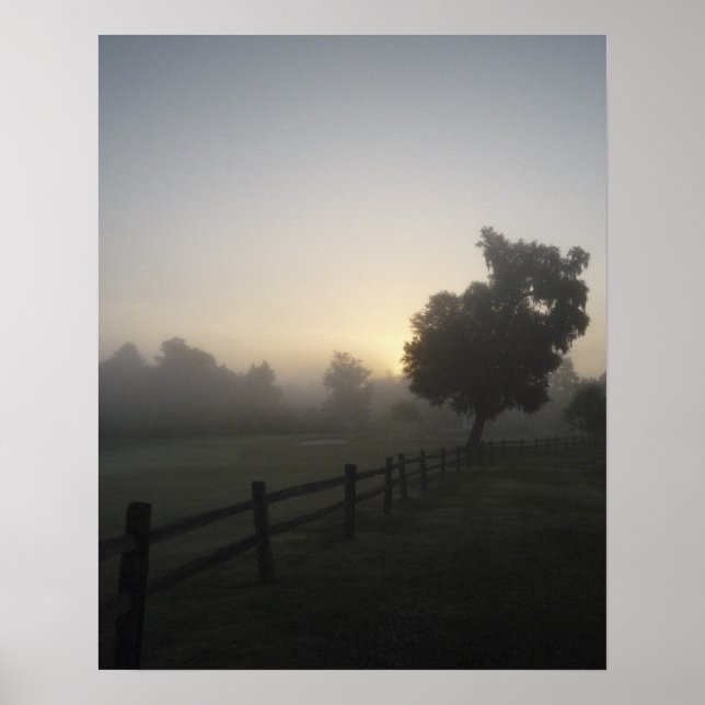 Misty Morning View Poster (Front)