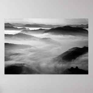 Misty Mountain Haze Poster