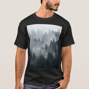 Misty Mountain Landscape Vintage Style T-Shirt