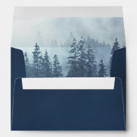 Misty Mountain Pines Deep Blue Rustic Wedding