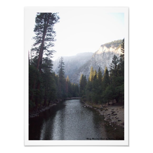 "Misty Mountain River" Yosemite Valley Photo Print (Front)