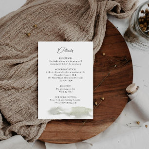 Misty Mountain Wedding Details  Enclosure Card