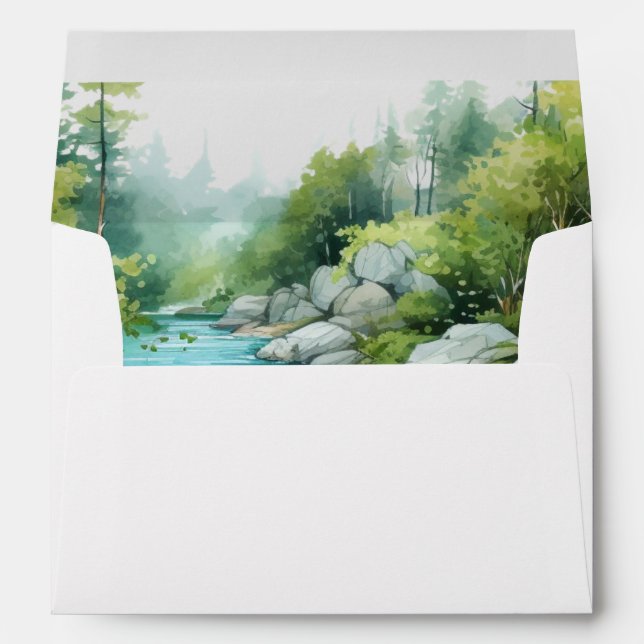 Misty Mountain Wedding Envelope (Back (Bottom))
