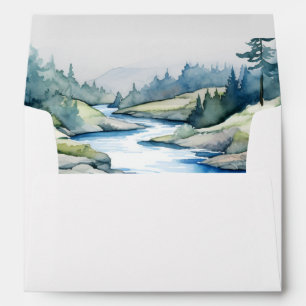 Misty Mountain Wedding Envelope