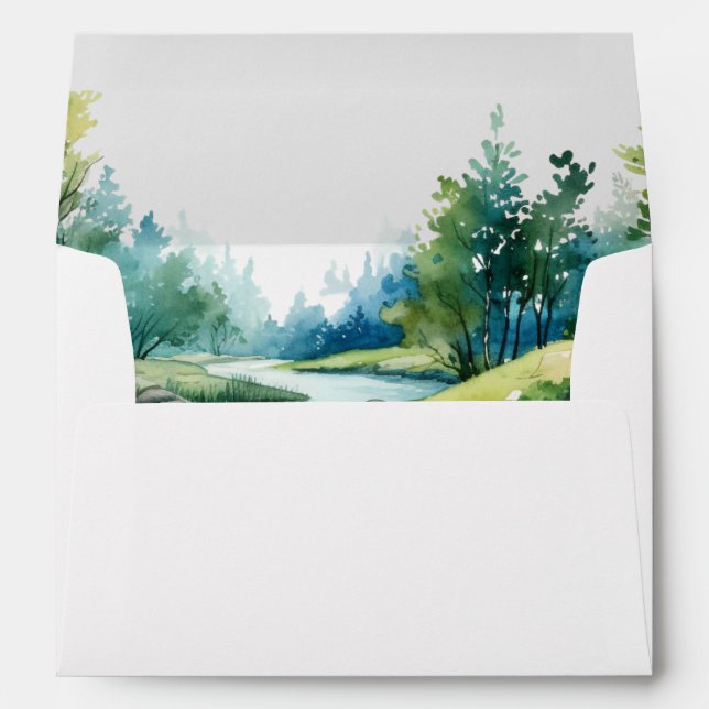 Misty Mountain Wedding Envelope (Back (Bottom))