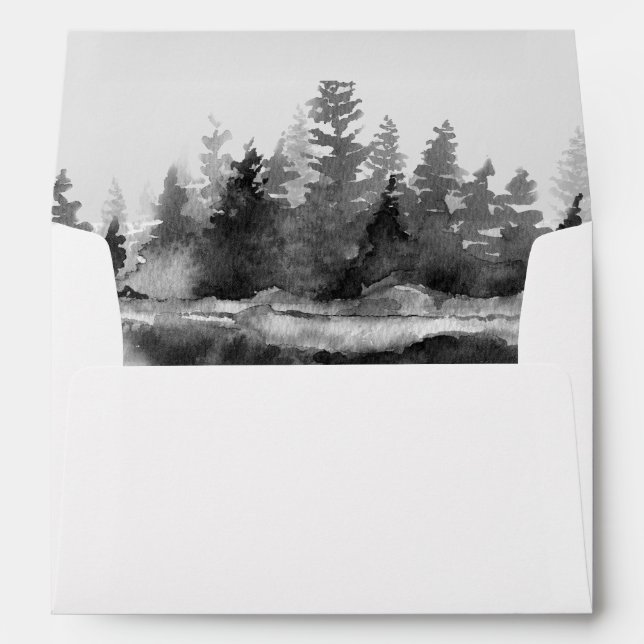 Misty Mountain Wedding Envelope (Back (Bottom))