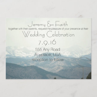Misty Mountain Wedding Invitation