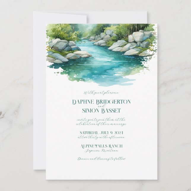 Misty Mountain Wedding  Invitation (Front)