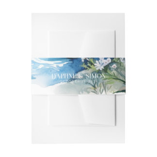 Misty Mountain Wedding Invitation Belly Band