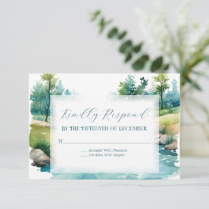 Misty Mountain Wedding RSVP Card