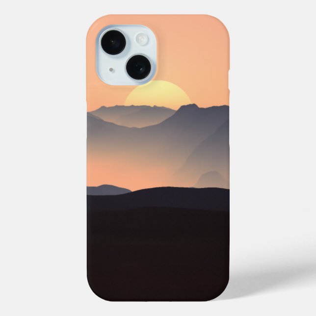 Misty Mountains at Sunset Case-Mate iPhone Case (Back)