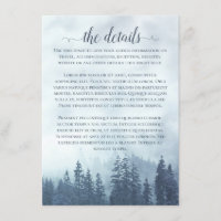 Misty Mountains Blue Pine Forest Wedding Details