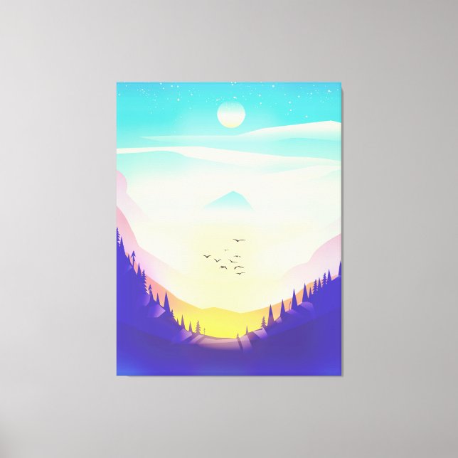 Misty Mountains Canvas Print (Front)