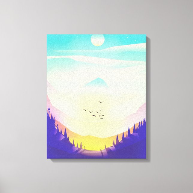 Misty Mountains Canvas Print (Front)