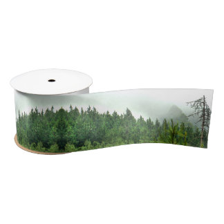 Misty mountains satin ribbon