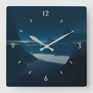 Misty Mountains Wall Clock Numbers