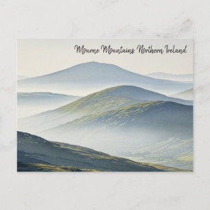 Misty Mourne Mountains Northern Ireland Travel Postcard
