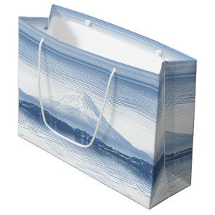 Misty Peaks – Watercolor Mountain Landscape Large Gift Bag