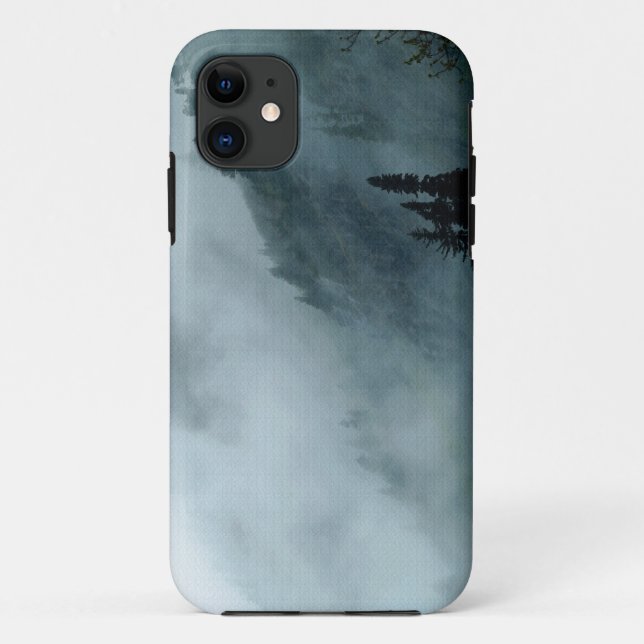 Misty PNW Rainforest Nature Scenery Phone Case (Back)
