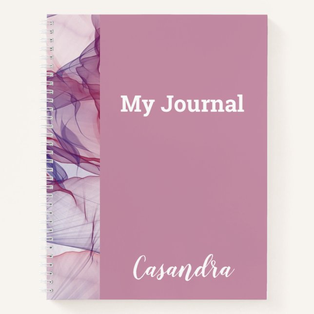Misty Purple Colours on Matching Background Journa Notebook (Front)