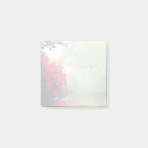 Misty Railroad Tracks Scenic Photo Post-it Notes