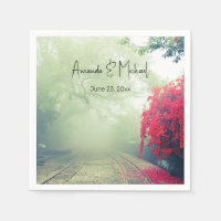 Misty Railroad Tracks Scenic Photo Wedding Event