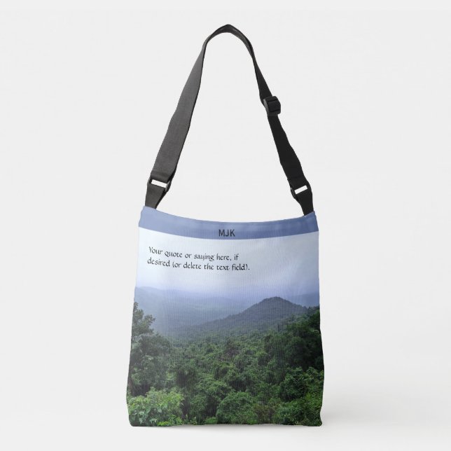 Misty Rainforest Crossbody Bag (Front)