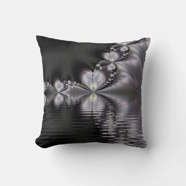 Misty Reflection Throw Pillow (Front)