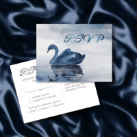 Misty Reflections | Dusty Blue Swan RSVP Entree