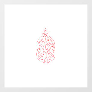 Misty Rose, Flush Mahogany, Decorative Design