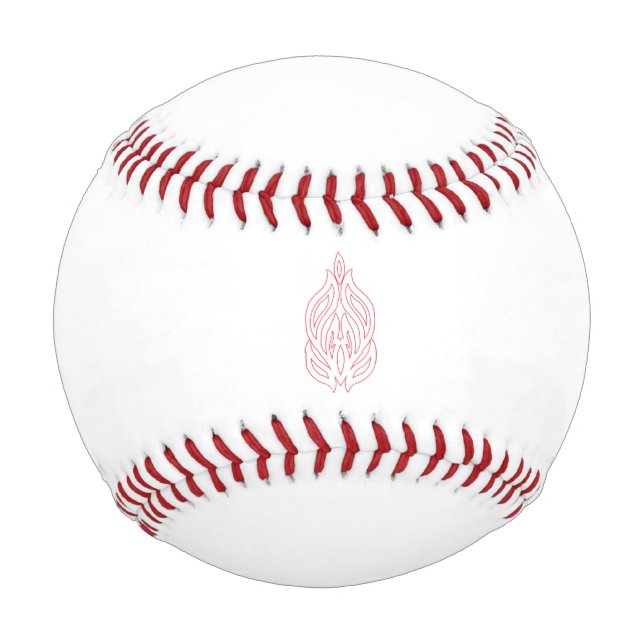 Misty Rose, Flush Mahogany, Decorative Design Baseball (Front)