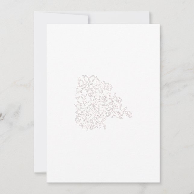 Misty Rose, Flush Mahogany, Decorative Design Holiday Card (Front)