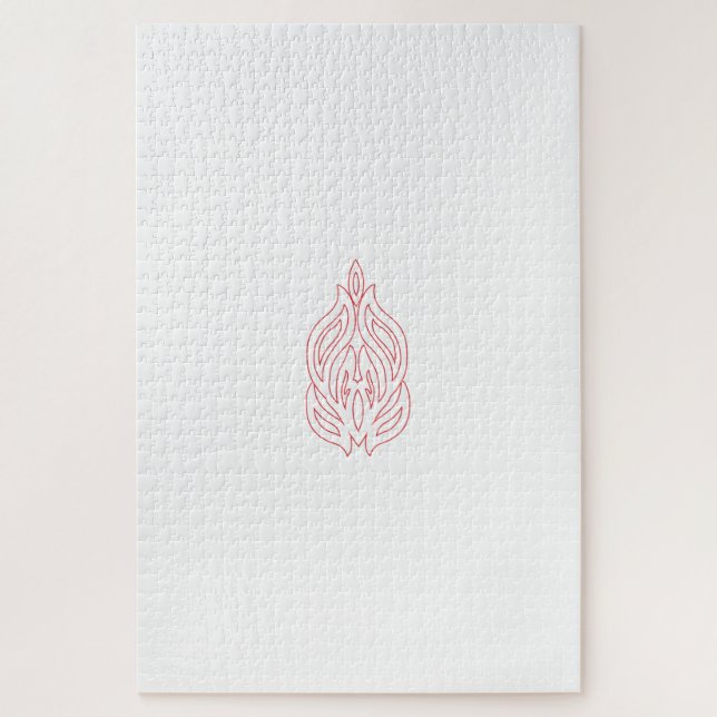 Misty Rose, Flush Mahogany, Decorative Design Jigsaw Puzzle (Vertical)