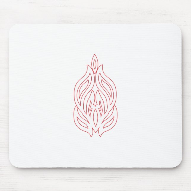 Misty Rose, Flush Mahogany, Decorative Design Mouse Pad (Front)