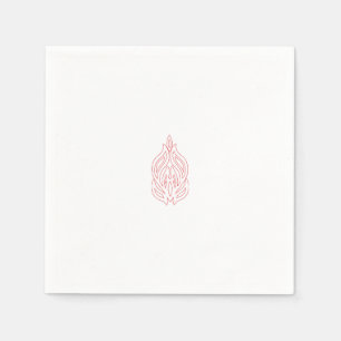 Misty Rose, Flush Mahogany, Decorative Design Napkin