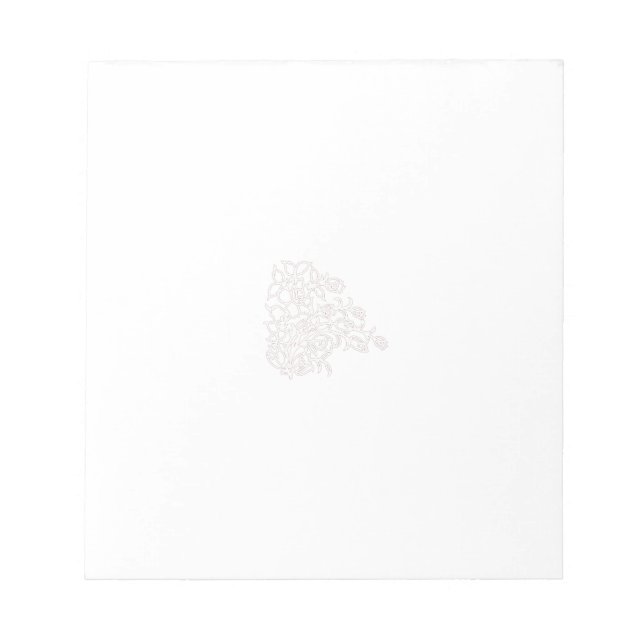 Misty Rose, Flush Mahogany, Decorative Design Notepad (Front)