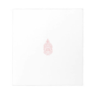 Misty Rose, Flush Mahogany, Decorative Design Notepad