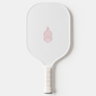 Misty Rose, Flush Mahogany, Decorative Design Pickleball Paddle