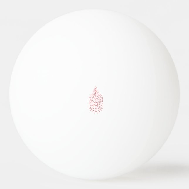 Misty Rose, Flush Mahogany, Decorative Design Ping Pong Ball (Front)