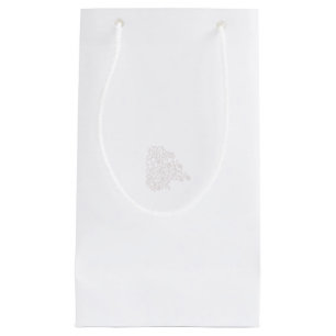 Misty Rose, Flush Mahogany, Decorative Design Small Gift Bag