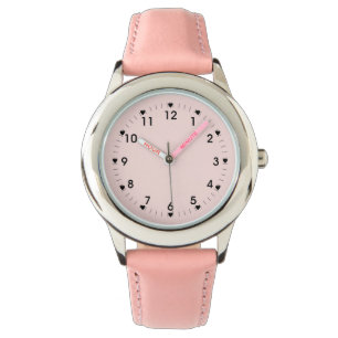 Misty Rose Hearts Girls' Watch
