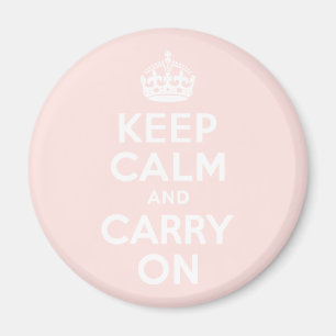 Misty Rose Keep Calm and Carry On Magnet